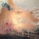 One-off original ‘Experiment 23’ 92x92cm £165 Copper canvas art