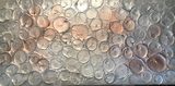 ‘Bubbles - Silver & Copper’ 122x60cm £125