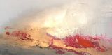 'Experiment Pinks/Gold 2' 122x60cm £145 Pink and gold abstract canvas