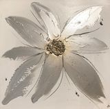 'Silver Floral' 50x50cm £125 silver floral canvas