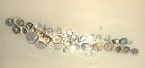 'Bubbles - Greys/Gold/Silver' 150x76cm £265 grey and silver textured canvas