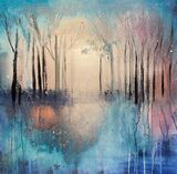 SALE! One-off original 'Vibrant Woodland' 76x76cm £110