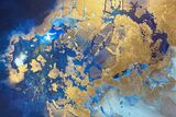 Experiment Blues/Gold 92x60cm £255
