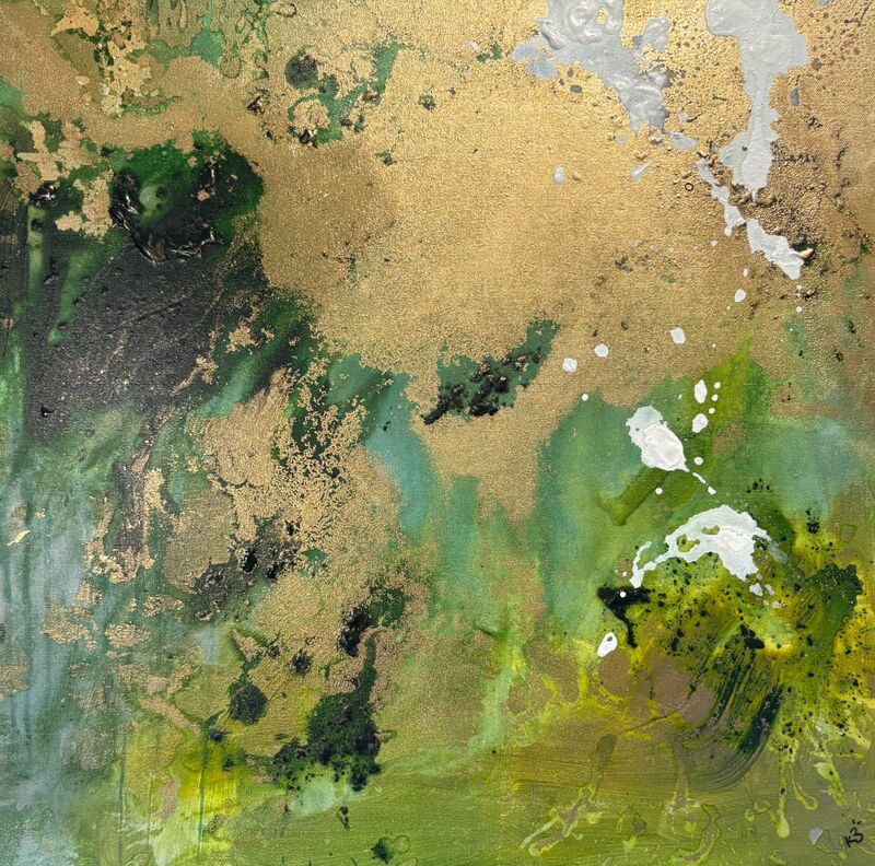 Experiment Green/Gold 60x60cm £275