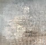 'Winter's Edge' 122x122cm £210 Grey & silver textured canvas
