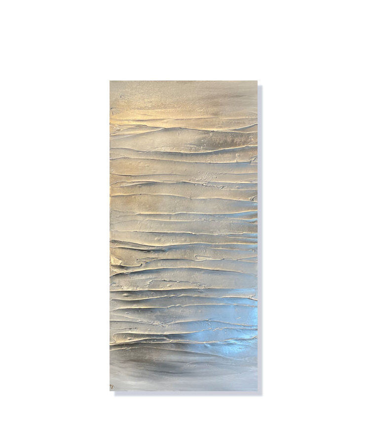 SALE! 'Frosted Glaze Silver/Soft Greys' 100x50cm £90