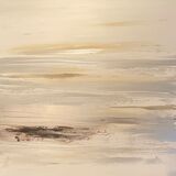 'Reflective - Creams/Silver' 92x92cm £175