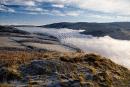 Mist covers Ullswater from Yew Crag