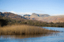 Langdale Pikes across Elterwater