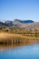 Langdale Pikes across Elterwater