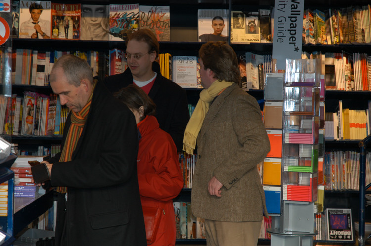 People in a bookshop