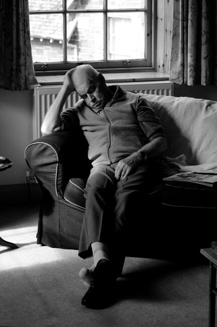 Elderly man sleeping