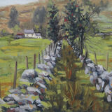Keenan's Farmhouse, Glendun, oil painting by Keith Glasgow