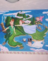 Peter Pan bathroom mural