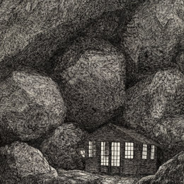 Hut Amoung Boulders