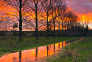 Sunset reflected in the River Allen