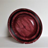 160803 Purpleheart Platter Black Laquer