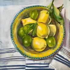 Lemons and Limes in a Spotty Bowl SOLD