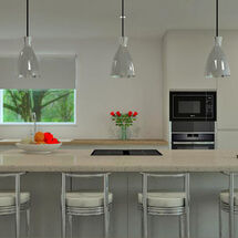 Contemporary living with Quartz Worktops White sparkle quartz worktops and island kitchens insynk ltd