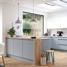 Aconbury Handle-less - luna & Porcelain - Matt finish aconbury matt door luna and porcelain
