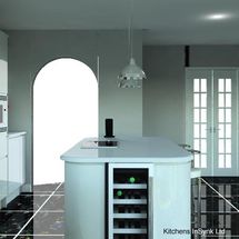 White Mirror Sparkle Quartz Worktop Kitchen design by kitchens insynk ltd solihull area
