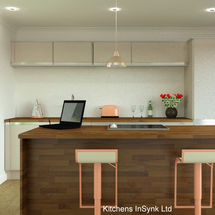 Kitchen Design with Solid Wood Worktops & Side Panels kitchen design by kitchens insynk ltd solihull west midlands