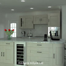 luxury island in luxury kitchen designed by kitchens insynk ltd solihull