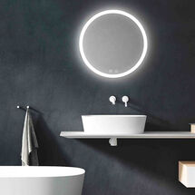 Tunable LED Mirror with Demister - Round Tunable LED Mirror with Demister - sy9007 kitchens insynk ltd barnacle