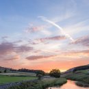 Looking towards Littondale Sunset from Skirfare Bridge