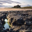 Bamburgh Castle in early morning light