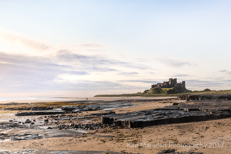 Bamburgh Castle in early morning light