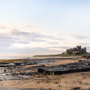 Bamburgh Castle in early morning light