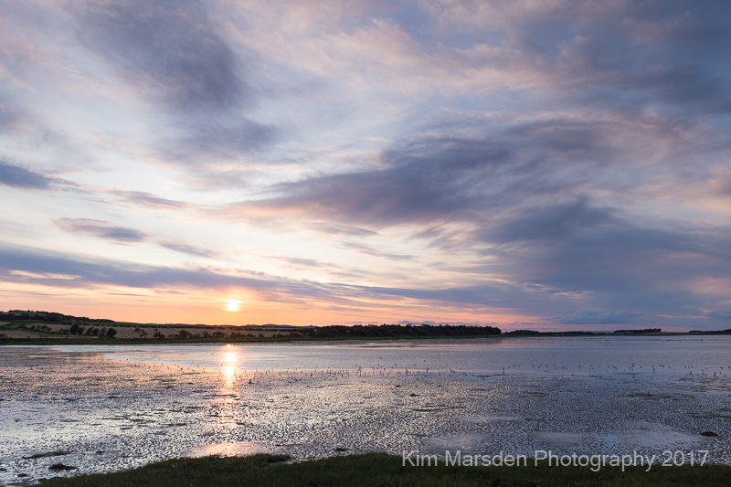 Sunsetting over Budle Bay