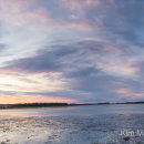 Budle Bay sunset Panorama