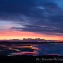 Budle Bay estuary sunset looking towards Lindisfarne