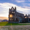 Sunset over Whitby Abbey