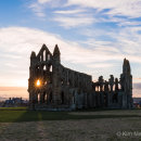 Sunset over Whitby Abbey