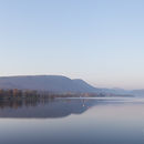 Dawn light over Ullswater Steamer