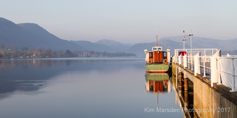 Sunlit Ullswater Steamer
