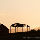 Wolds barn at sunset