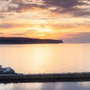 Whitby golden sunset