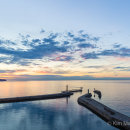 The last light of a Whitby sunet