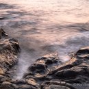 Rocks lit by early moring light