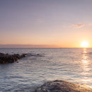 Sunlit rocks