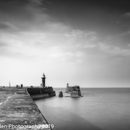 Calm Whitby piers