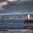 Storm passing Berwick lighthouse