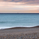 Sunset over North Norfolk beach panorama