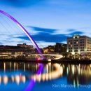 Gateshead Millennium Bridge at night