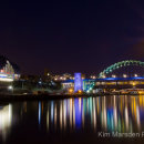 The Sage Gateshead & River Tyne from Millennium Bridge at night