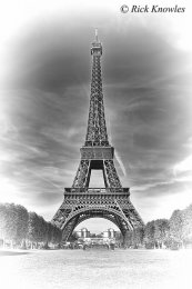 Eiffle Tower Black and White
